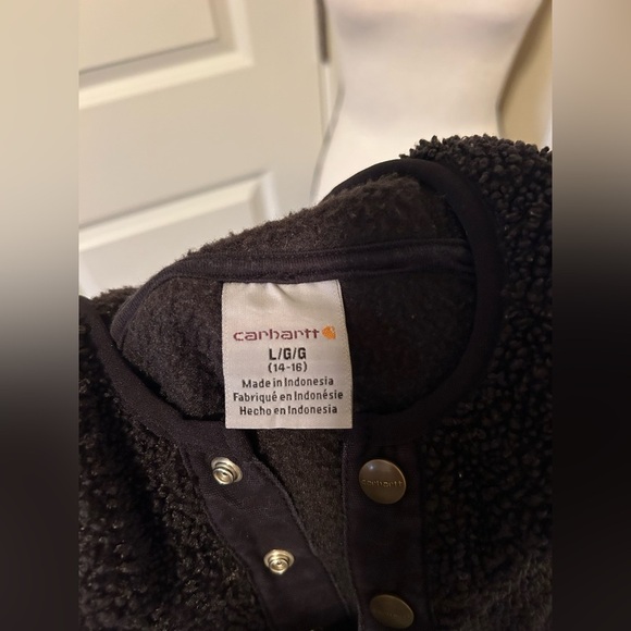Carhartt Black Hooded woman’s Teddy jacket with hood - Picture 4 of 4